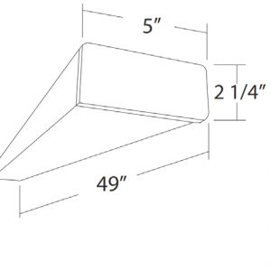 48" x 5" LED Economy Wraparound Fixture, 40W LED Module, 120-277V, Quantum Driver